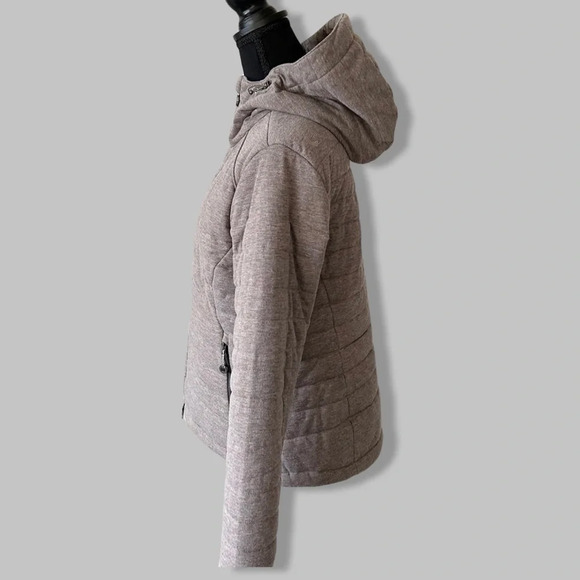 Lole Lightweight Quilted Fabric  Puffer Jacket in Grey Mauve - Picture 2 of 16